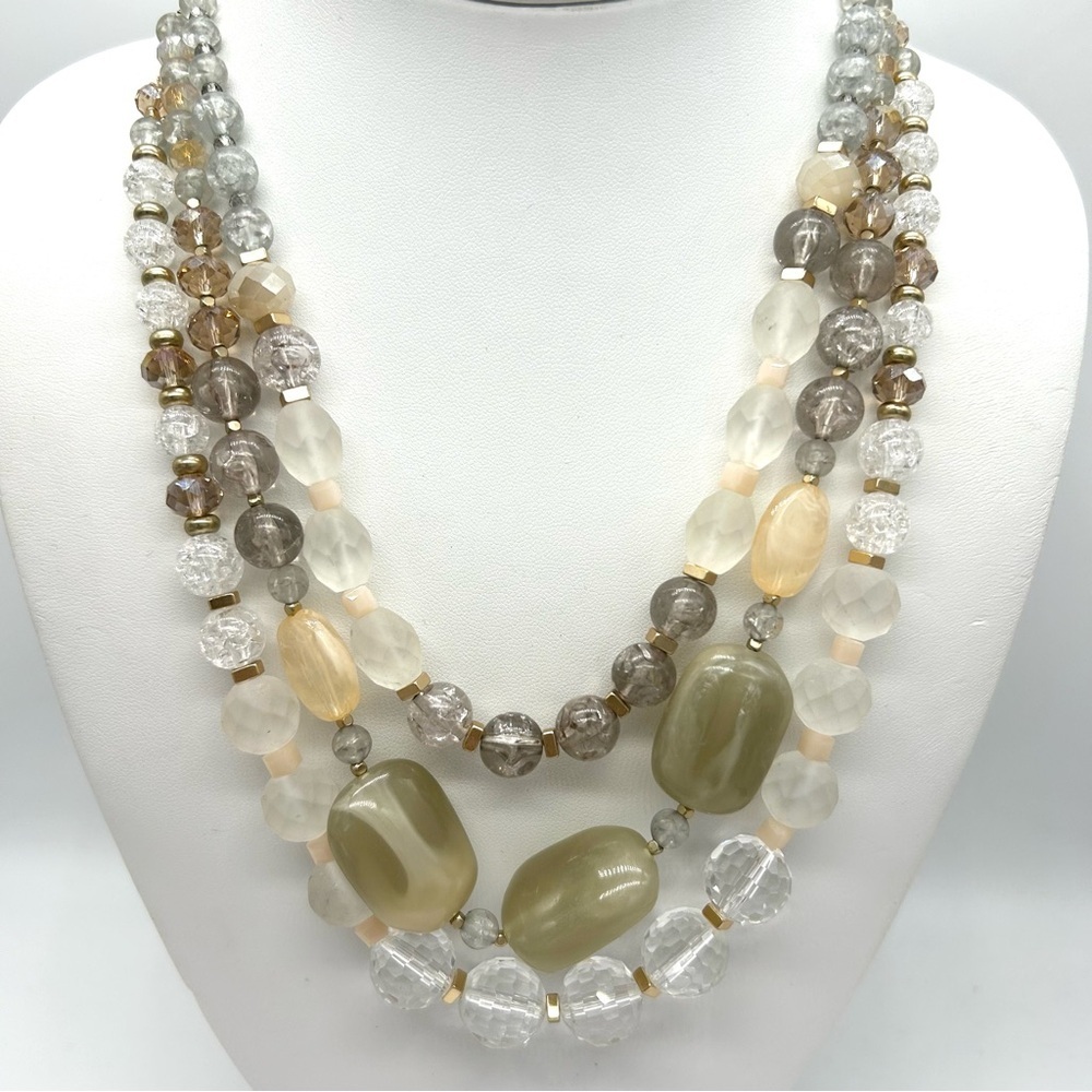 LOFT 3-Strand Beaded Necklace